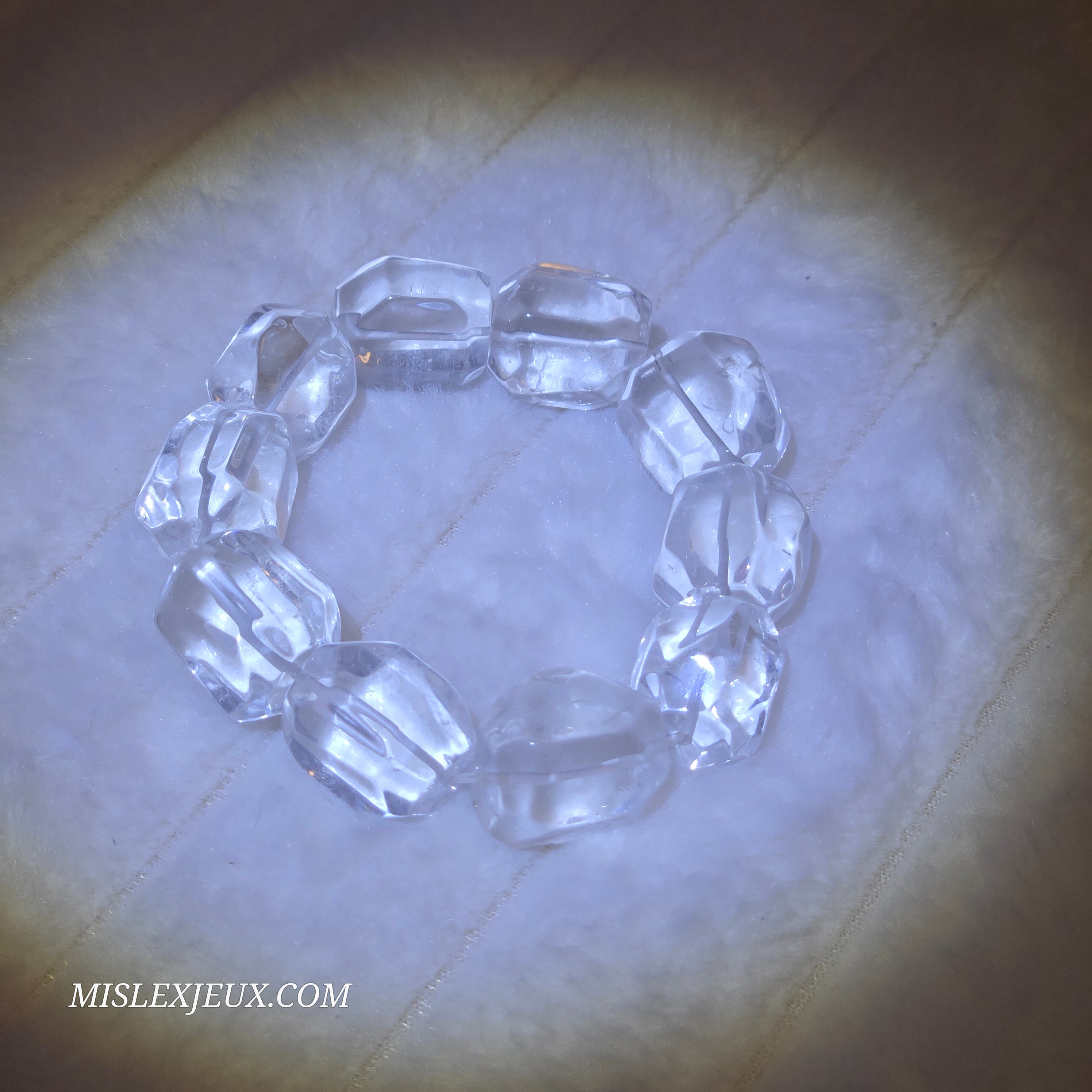 CLEAR QUARTZ BIG FREE FORM BRACELET