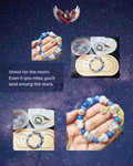 Blue Flower Agate Money Bag Bracelet – Natural Stone Gemstone
