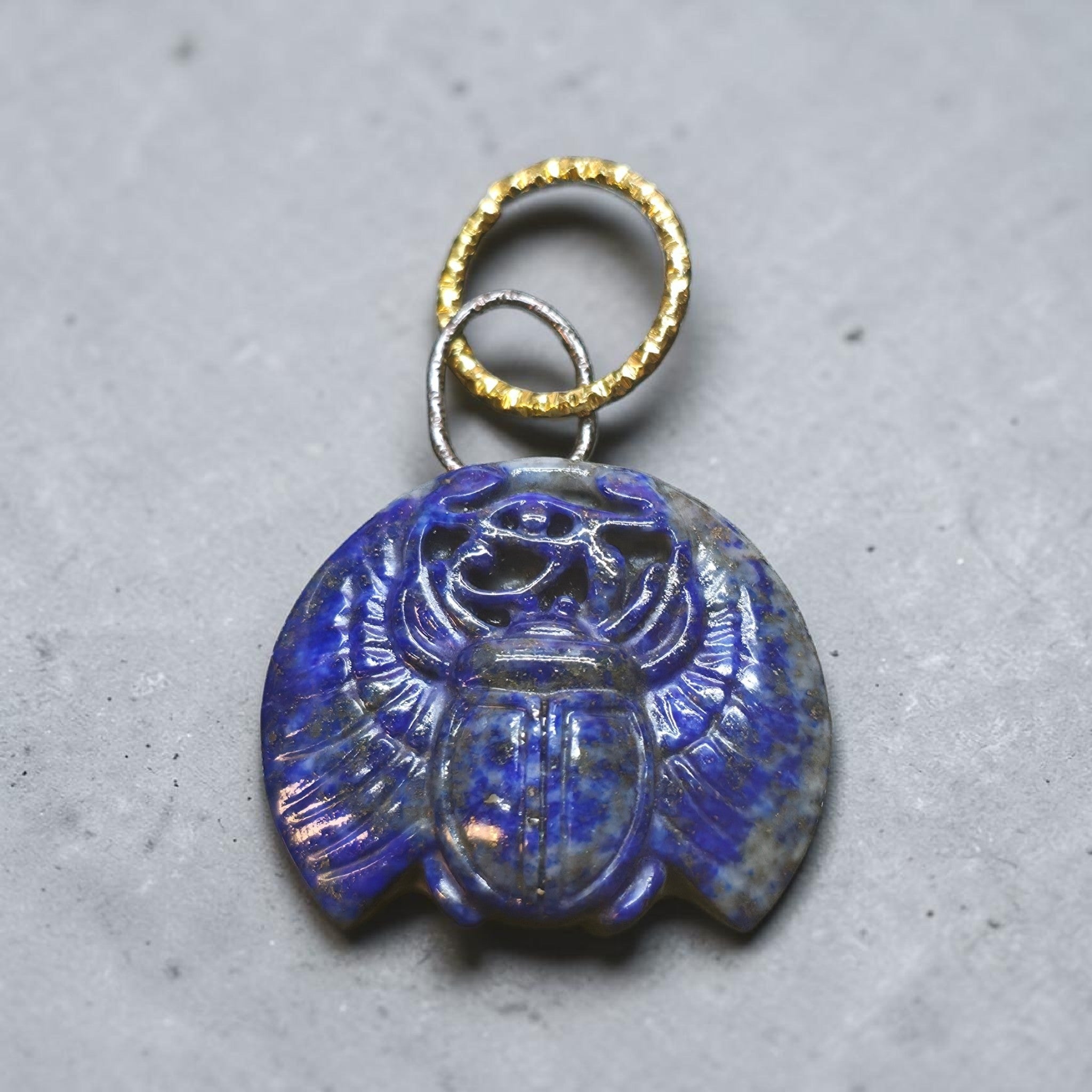 LAPIZ LAZULI SCARAB PENDANT